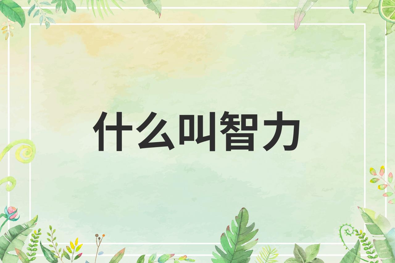 一般智力-一般智力因素